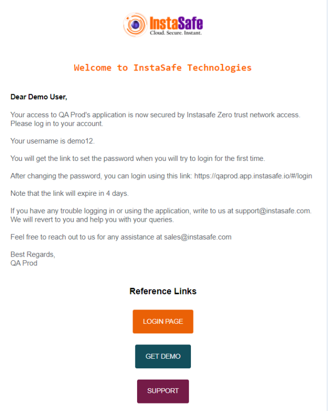 User Login InstaSafe Documentation Hub